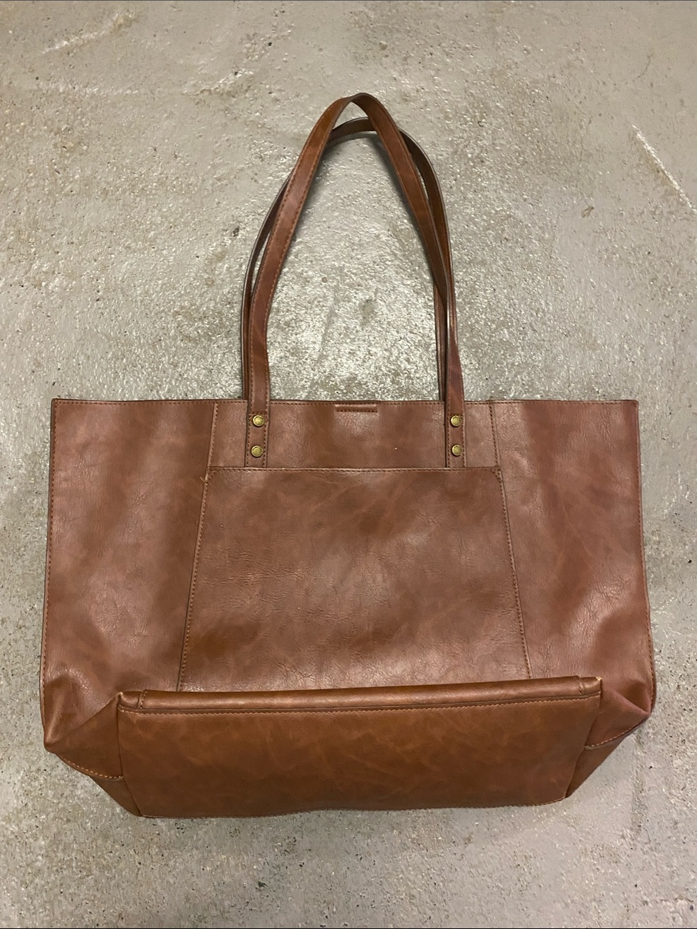 Maurices Brown Faux Leather Tote Bag